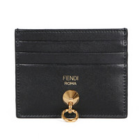 FENDI 芬迪 女士PORTA CARTE系列黑色牛皮卡片夹 8M0269 SME F0KUR