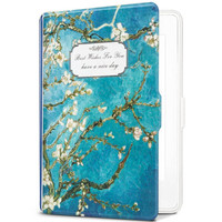 纳图森(Natusun)K5-08适配Kindle958版保护套/壳 Kindle Paperwhite1/2/3代 电纸书休眠皮套 白壳-梵高杏花