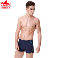 英发 YINGFA() 泳裤 男士舒适温泉度假抗氯泳装休闲训练平角时尚游泳裤 Y3587蓝色 XL