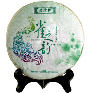 PLUS会员：七彩云南 庆沣祥 茶叶 普洱茶 生茶饼 雀之韵精美礼盒装 357g