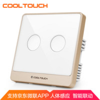 COOLTOUCH 智能开关 人体感应 多功能触摸开关 远程控制 开关面板 珍珠白二开智能开关