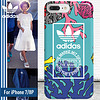 adidas（阿迪达斯） 苹果iPhone7P\8 Plus手机壳 海洋蓝创意清新款 时尚男女通用 TPU防摔软壳保护套