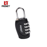 锐赛特（RESET）RST-037 四位密码旅行拉杆箱金属密码锁学生锁柜子锁抽屉锁健身房锁背包锁门锁 黑色