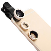 猎奇(LIEQI) 手机镜头 微畸变广角+鱼眼+微距套装 拍照神器 苹果华为外置摄像头 LQ-601 香槟金