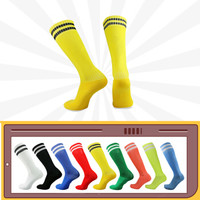 星加坊青少年足球运动袜子男女袜户外跑步袜黄色002Y