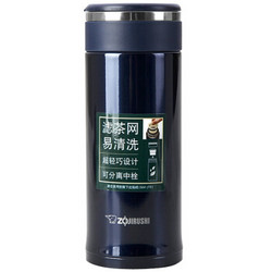 象印（ZOJIRUSHI）保温杯 340ml不锈钢真空办公水杯子带茶隔 SM-JTE34-AD
