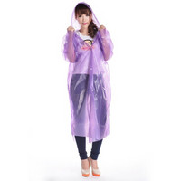 博沃尼克 加厚一次性雨衣 5件装 旅行旅游一次性雨披可重复使用 颜色随机 6丝厚度