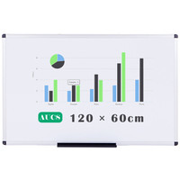 AUCS 白板写字板挂式120*60cm 办公会议磁性悬挂墙教学黑板看板 QUR1260L