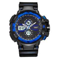 天摩(TOMO)手表尼米兹防水系列电子男士游泳运动手表T1002A 青春蓝