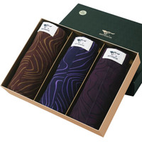 SEPTWOLVES 七匹狼 男士内裤男平角裤 中腰条纹印花四角裤 3条盒装 XL(175/90) 混色 咖啡 宝蓝 浅紫