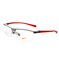 NIKE 耐克防滑运动光学眼镜架男女款板材近视眼镜框 男篮球眼镜  NIKE-7071/1078银框红腿