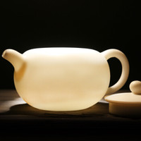 苏氏陶瓷茶壶中国白圆珠陶瓷功夫茶具泡茶壶(亚光)