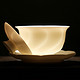 苏氏陶瓷（SUSHI CERAMICS）中国白莲纹陶瓷功夫茶具茶盖碗（亮光） *2件