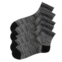 佐丹奴（Giordano） 内衣男袜 男装绅士百搭拼色弹力加厚毛圈袜底中筒袜男01152611 深花灰X3色 均码