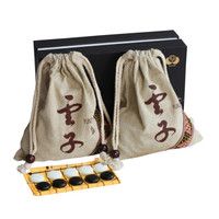 云子 yunzi)围棋双面凸润玉款围棋 黑礼盒布袋装