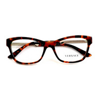 VERSACE 范思哲 女款玳瑁色镜框金色镜腿光学眼镜镜架眼镜框 MOD.3214A 944