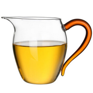 品茶忆友 玻璃茶具 茶杯公道杯茶具配件 jp-13彩把（黄色）
