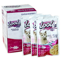 乐乐（loole） 宠物欢乐包 猫湿粮 金枪鱼 100g*10包