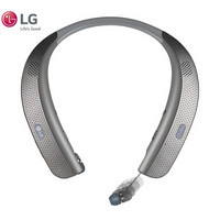LG HBS-W120 高级无线立体声蓝牙耳机 4路外放振动扬声器 高保真音效 双麦克风降噪 通用型 颈戴式 银灰色