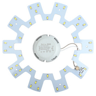 洛林 ROLin）led灯盘改装灯板吸顶灯灯芯 环形灯管2D管替换改造板18W白光6500K