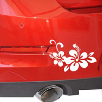 萱胜特 防水防晒反光车贴 盖划痕车贴 前后保险杠贴纸 一对装白色 单个尺寸:14*10cm