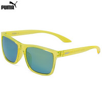 PUMA 彪马 eyewear 男款太阳眼镜 PU0071SA-004 黄色镜框绿色镜片 56MM