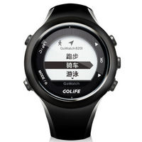 GOLiFE智能运动手表GPS心率跑步游泳男士户外多功能电子表超薄防水记步情侣表礼物 820i沉稳黑