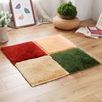 方若（FANROL）家居布艺 可拼块拼接地毯 丝毛绒时尚毯 浅米色单片装 40*40cm