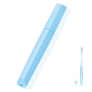 伴侣行 旅行牙刷盒 便携式牙具收纳盒 迷你小号牙筒牙缸杯子出差牙桶 含牙刷 BL2002 浅蓝色