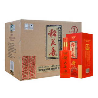 稻花香 浓香型白酒 52度 500ml*6瓶 整箱装