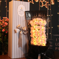 初朵 向日葵永生香皂玫瑰花束礼物同城配送结婚纪念日214情人节非鲜花