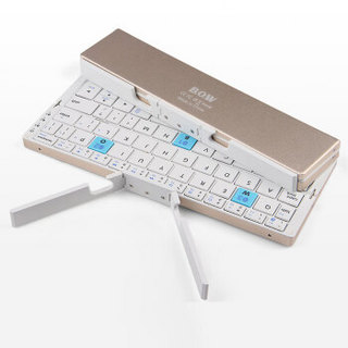 航世（B.O.W）HB199 多设备折叠无线蓝牙键盘 通用办公小键盘 金色