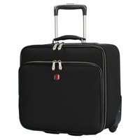 SVVISSGEM 拉杆箱 商务可登机出差行李箱16英寸登机箱男女旅行箱定单向轮休闲旅行小型箱包 SA-6316 黑色