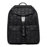 MCM DIETER MLON系列印花字母双肩包  MUK7ADT19BK001ONOGRAMMED NYLON系列 中性黑色印花字母中号双肩背包 MUK7ADT19BK001