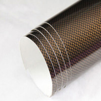 华饰 车用碳纤维车身贴纸 光面棕色30cm*1M 二代立体碳纤维纸 光面碳纤贴膜 汽车用品 汽车车贴