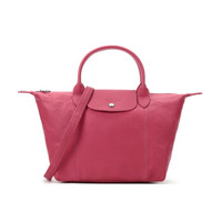 LONGCHAMP 珑骧 女士粉红色羊皮短柄手提单肩斜挎包 1512 737 018