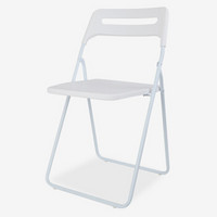 美达斯 折叠椅子 家用凳子简易会议椅办公椅子学生椅餐椅电脑椅 白色13430