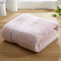 隽优（Covator）浴巾 素色加厚100%埃及长绒棉酒店纯棉浴巾 粉色 78*150cm