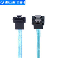 奥睿科 (ORICO) CPD-7P6G-BA90高速SATA3代双通道铝箔硬盘数据线 SSD固态硬盘安装线  直头/弯头 0.9米 蓝色