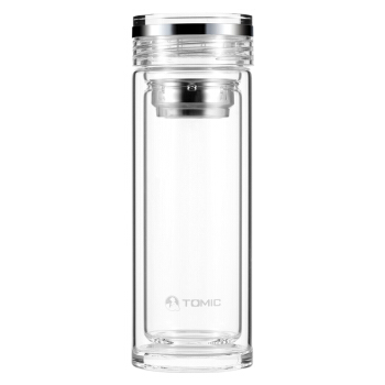 TOMIC 特美刻 TGL1200 双层玻璃杯350ML 透明