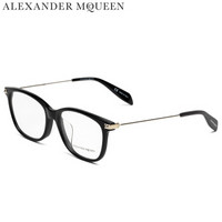 亚历山大·麦昆Alexander McQueen kering eyewear男女光学镜框 金属镜腿 AM0094OA-001 黑色镜框 53mm