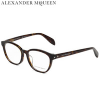 亚历山大·麦昆Alexander McQueen eyewear 女光学镜架 经典方形近视眼镜框 AM0077OA-002 哈瓦那镜框 52mm