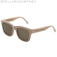 丝黛拉麦卡妮Stella McCartney eyewear 女太阳镜 亚洲版时尚方形墨镜 SC0052SK-003 粉色镜框棕色镜片 56mm
