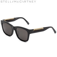 丝黛拉麦卡妮Stella McCartney eyewear 女太阳镜 亚洲版时尚方形墨镜 SC0052SK-001 黑色镜框灰色镜片 56mm