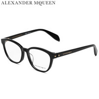 亚历山大·麦昆Alexander McQueen eyewear 女光学镜架 经典方形近视眼镜框 AM0077OA-001 黑色镜框 52mm