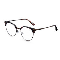 QINA亓那 眼镜框女韩版潮 近视眼镜框架情侣镜框QJ6000B20 光玳瑁色
