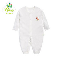 迪士尼(Disney) 婴儿连体衣纯棉舒适柔软新生儿内衣前开扣哈衣爬服153L660 米白 90cm