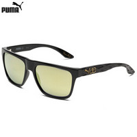 PUMA 彪马 eyewear 男款太阳眼镜 PU0008S-007 黑色镜框金色镜片 57MM