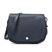 LONGCHAMP 珑骧 女士Le Foulonné系列海军蓝牛皮单肩斜挎包 1322 021 556