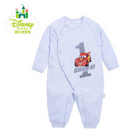 迪士尼(Disney) 婴儿连体衣 纯棉新生儿内衣侧开扣哈衣爬服153L663 淡蓝 66cm
